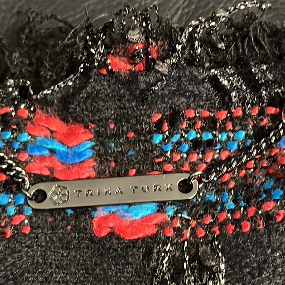 Trina Turk Secret Agent Kings Road Jacket in Multi Size 8 Color Black/Pink/Blue - Picture 8 of 11